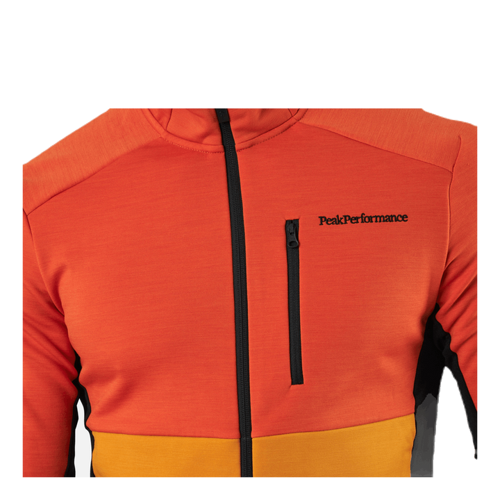 Vertical Mid Zip Jacket Orange