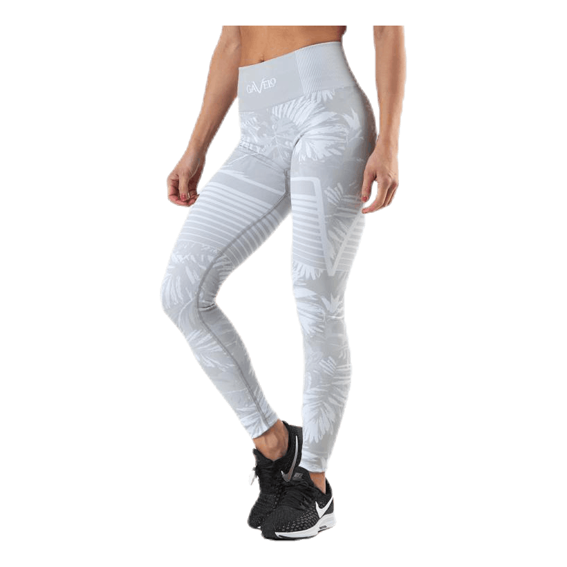 Gavelo Seamless Floral Leggings Grey –