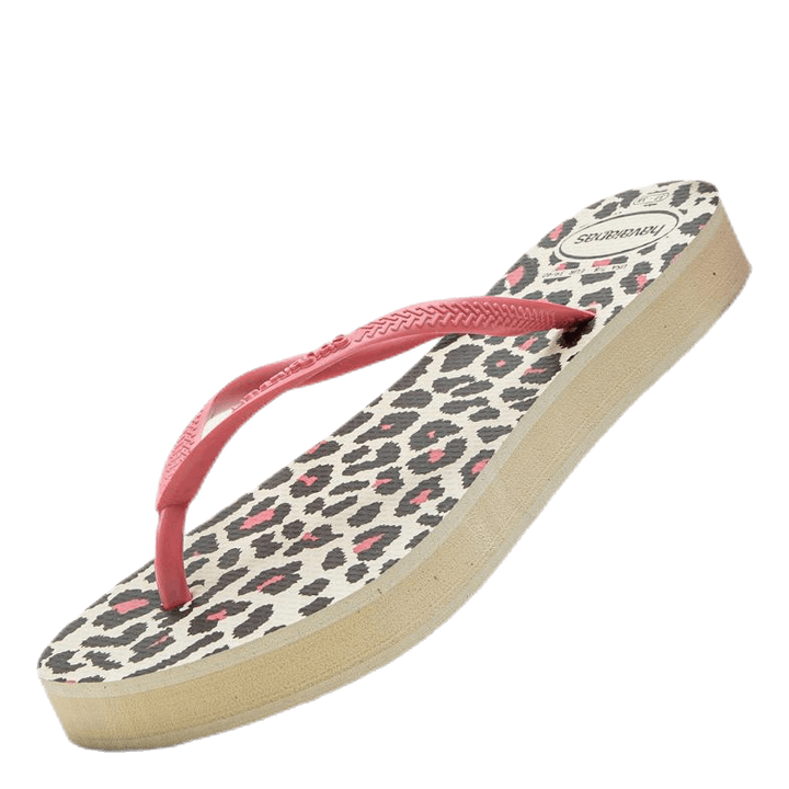 Slim Flatform Animal Beige