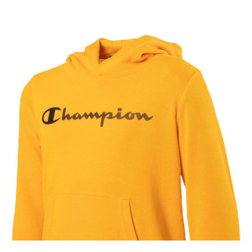 Yellow champion hoodie with champion on sleeve hotsell