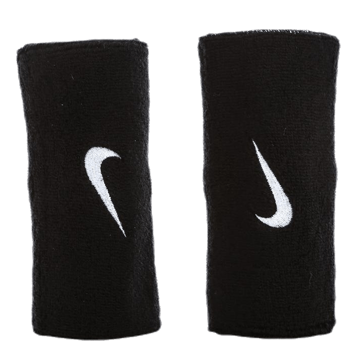 Swoosh Doublewide Wristbands White/Black