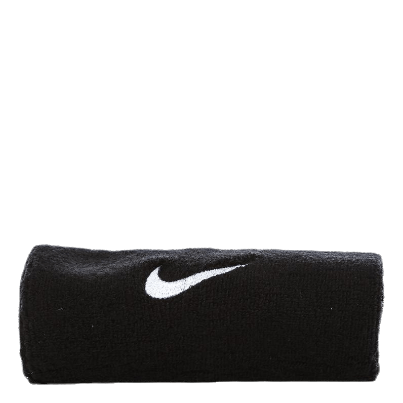 Swoosh Doublewide Wristbands White/Black