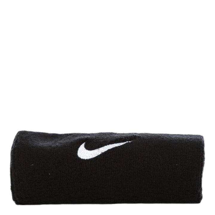 Swoosh Doublewide Wristbands White/Black