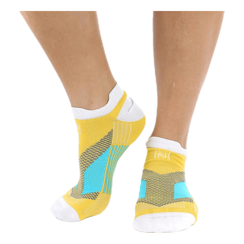 Mirenda Thin Running Sock Low-cut White/Yellow