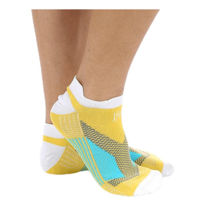 Mirenda Thin Running Sock Low-cut White/Yellow