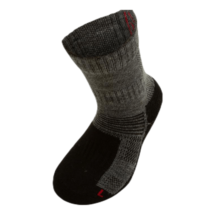 2-pack Merino Wool Walking Socks Junior - Leonardo Grey