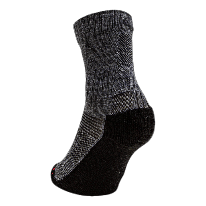 2-pack Merino Wool Walking Socks Junior - Leonardo Grey