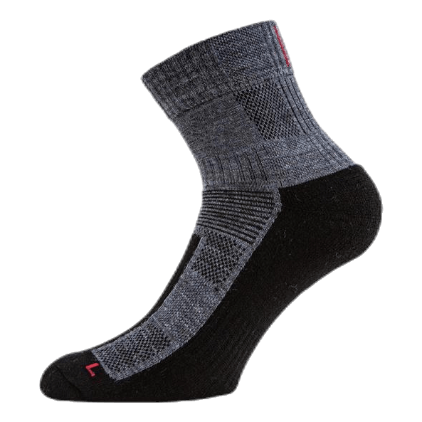 Leonardo Qtr - 2-pack Merino Wool Quarter Length Walking Socks Grey