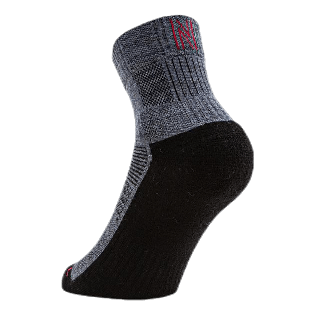 Leonardo Qtr - 2-pack Merino Wool Quarter Length Walking Socks Grey