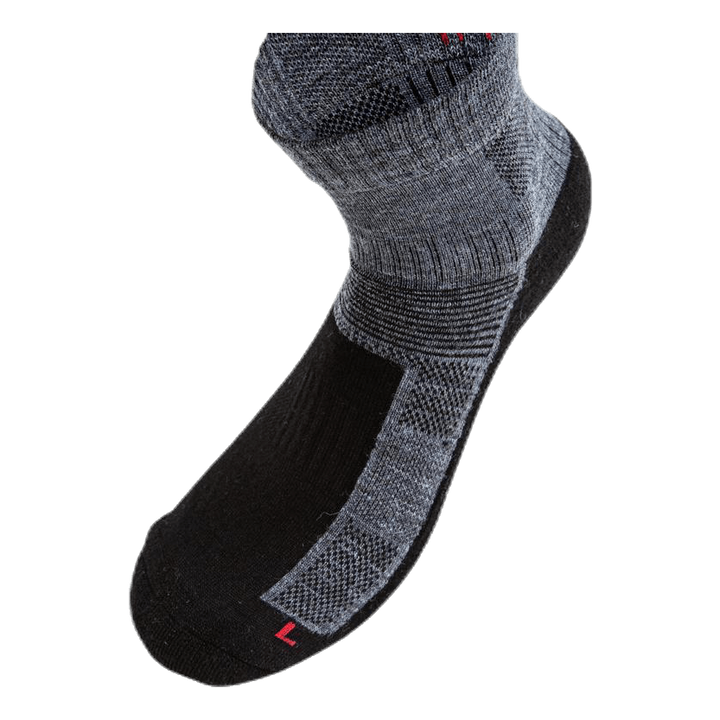 Leonardo Qtr - 2-pack Merino Wool Quarter Length Walking Socks Grey