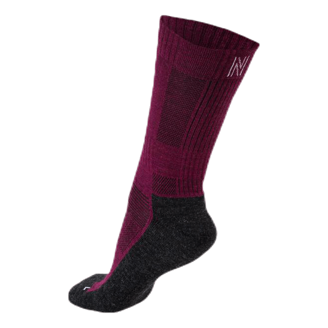 Merino Trekking Socks - Leonardo Grey/Red