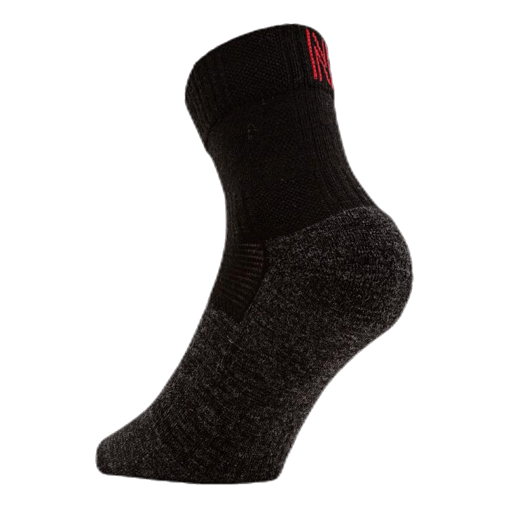 Leonardo Qtr - 2-pack Merino Wool Quarter Length Walking Socks Black