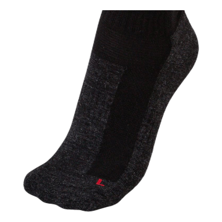 Leonardo Qtr - 2-pack Merino Wool Quarter Length Walking Socks Black