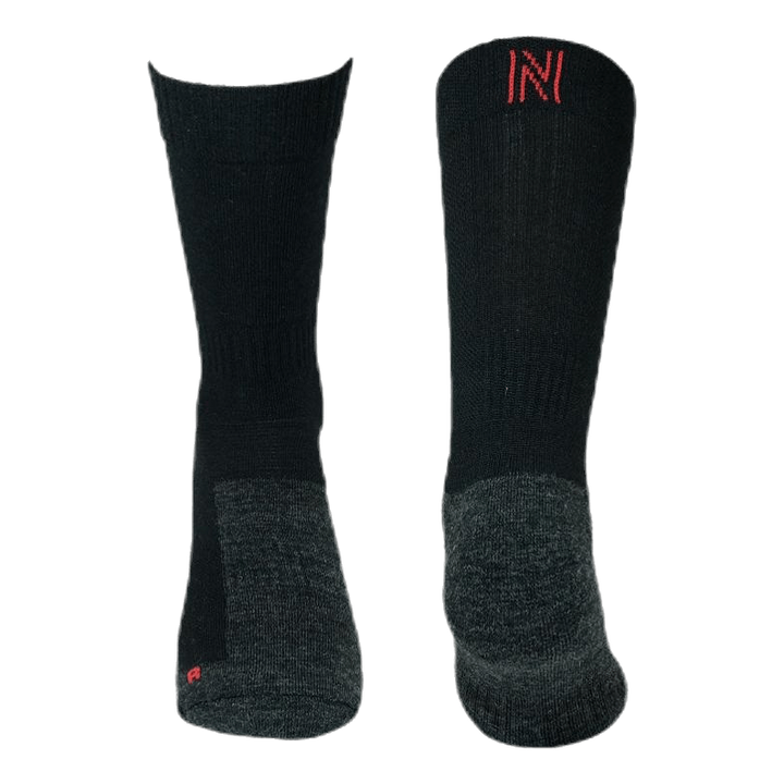 Merino Trekking Socks - Leonardo Black