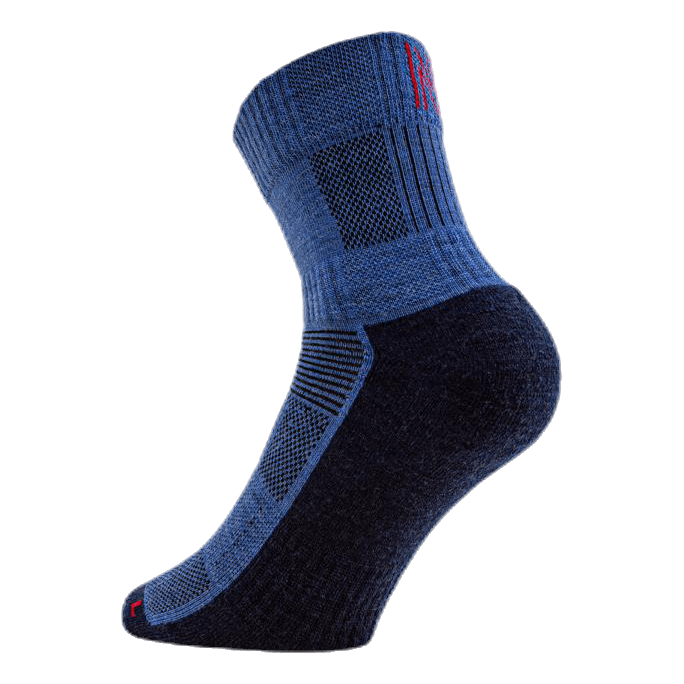 Leonardo Qtr - 2-pack Merino Wool Quarter Length Walking Socks Blue