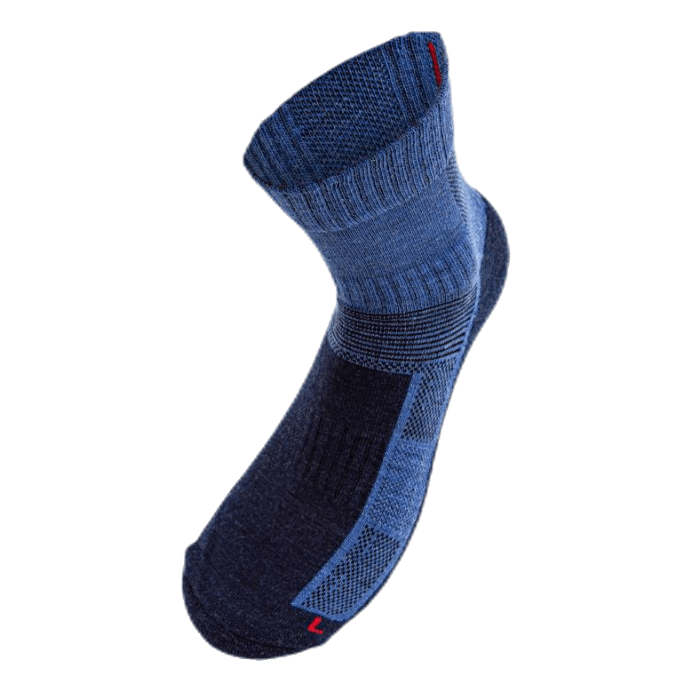 Leonardo Qtr - 2-pack Merino Wool Quarter Length Walking Socks Blue