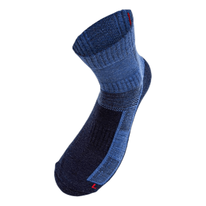 Leonardo Qtr - 2-pack Merino Wool Quarter Length Walking Socks Blue