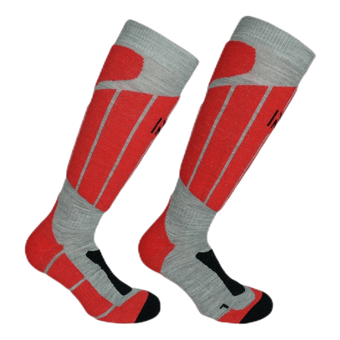 Aspen - Ski and Snowboarding Socks w Merino Wool and CLIMAYARN Red