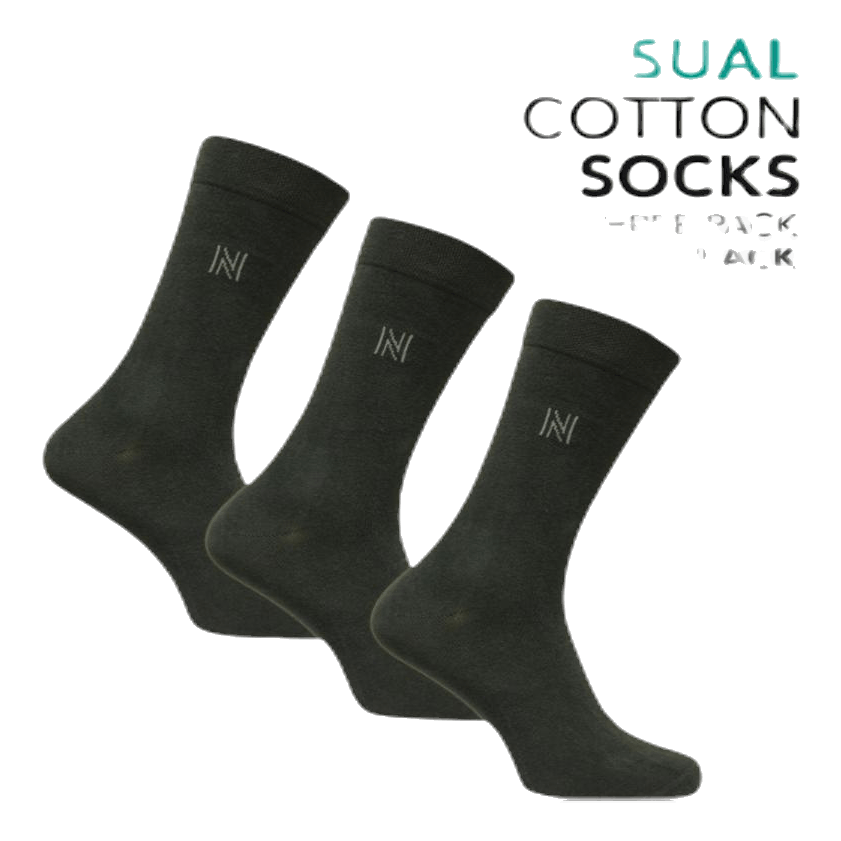 3-Pack Casual Socks - Brody Black