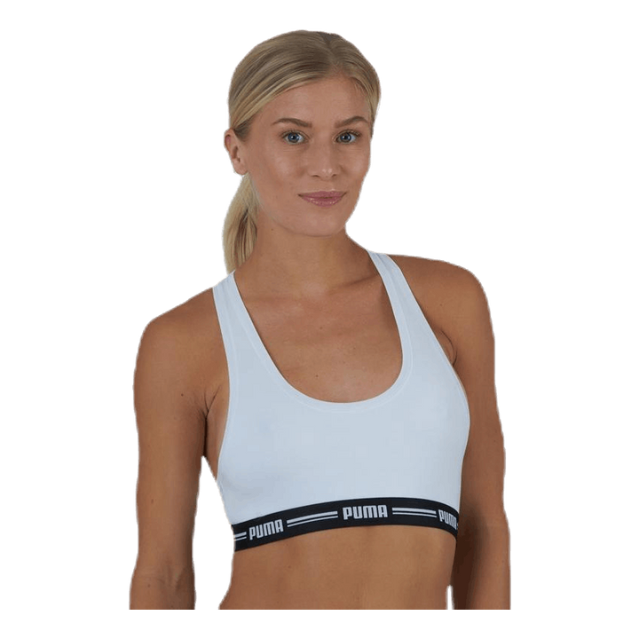 Iconic Racer Back Top White