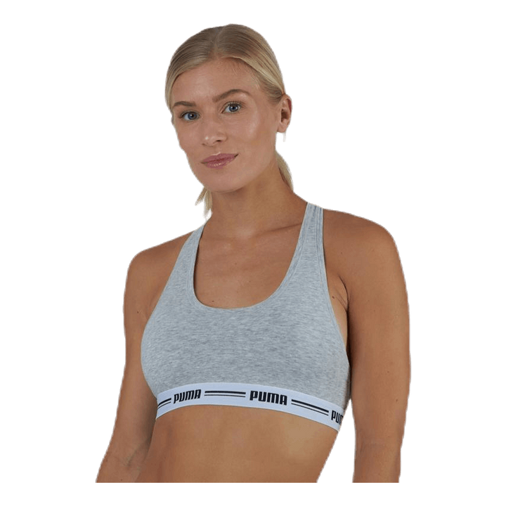 Iconic Racer Back Top Grey