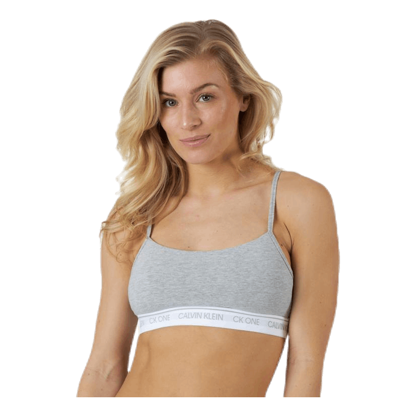 Ck One Cotton Unlined Bralette Grey