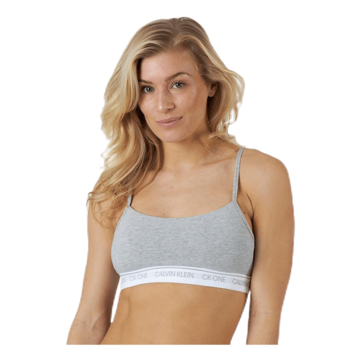 Ck One Cotton Unlined Bralette Grey