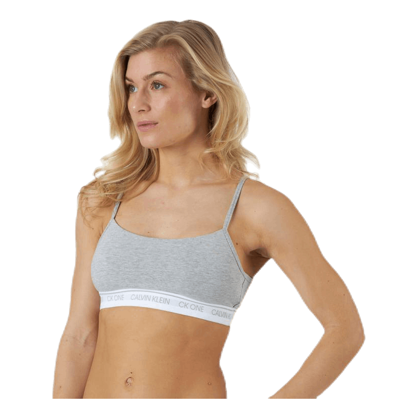 Ck One Cotton Unlined Bralette Grey