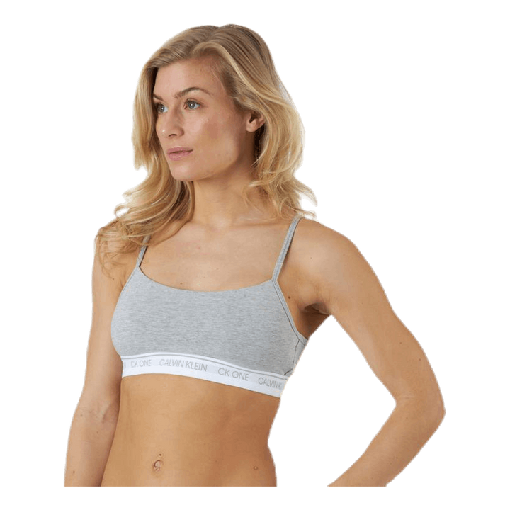 Ck One Cotton Unlined Bralette Grey