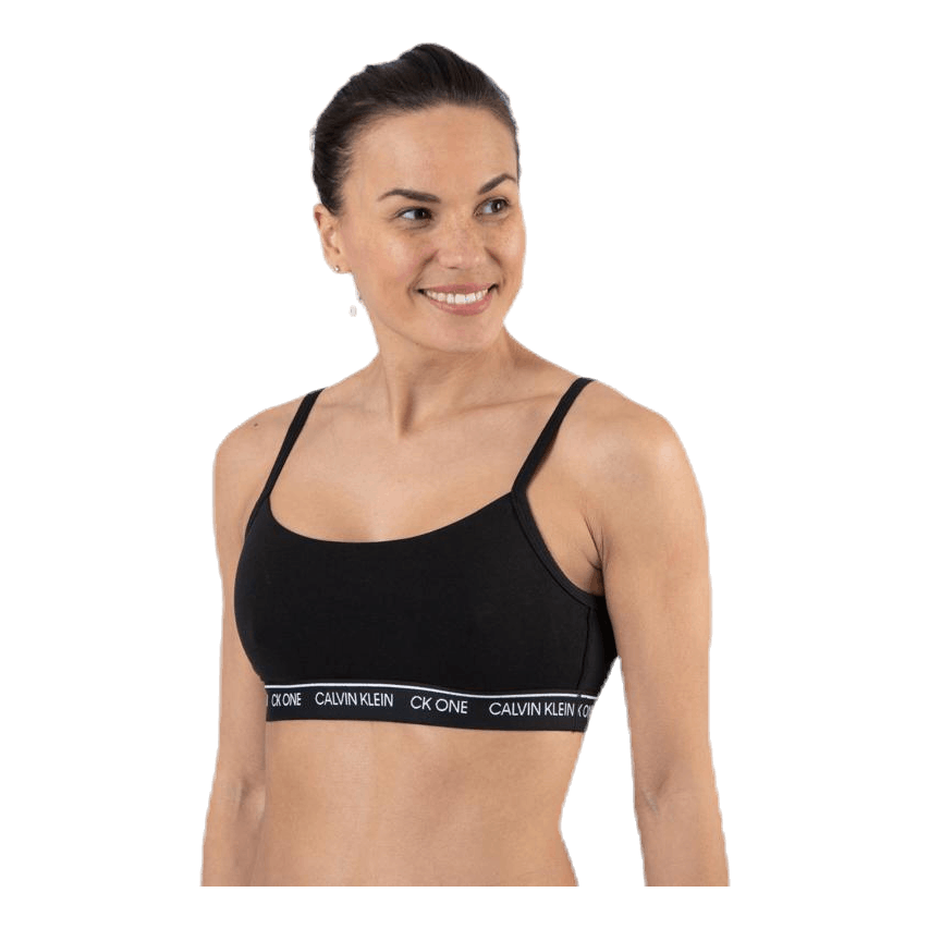 Ck One Cotton Unlined Bralette Black