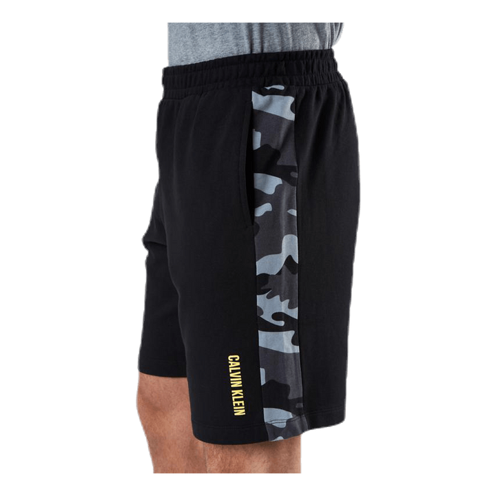 Camo 9" Knit Shorts Patterned/Black