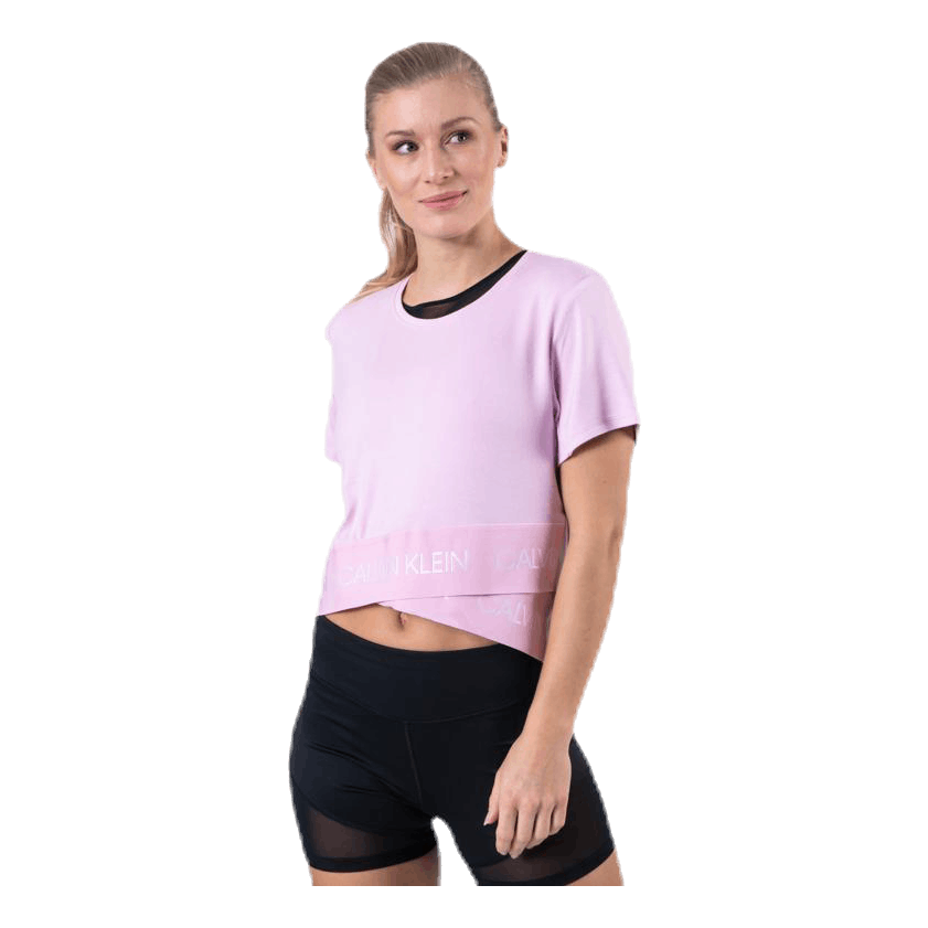 Cropped Short Sleeve T-Shirt Pink