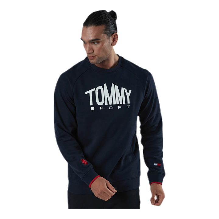 Blocked Fleece Logo Crew Blue