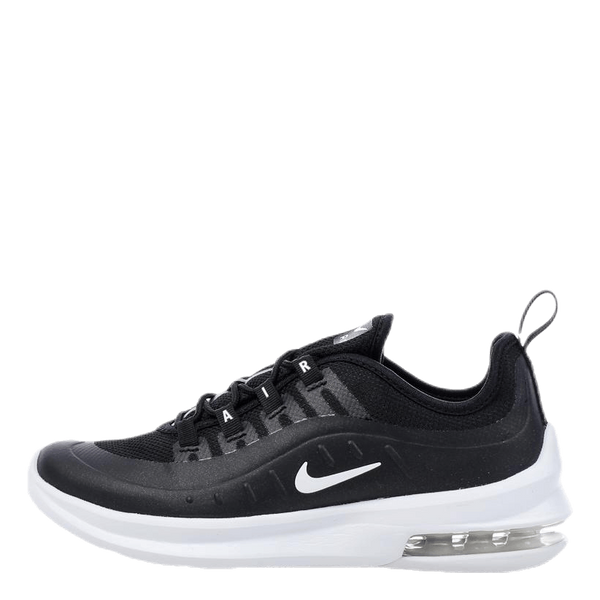 Air max axis top childrens trainers - black/white/blue
