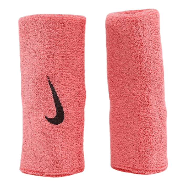 Swoosh Doublewide Wristbands Pink/Grey