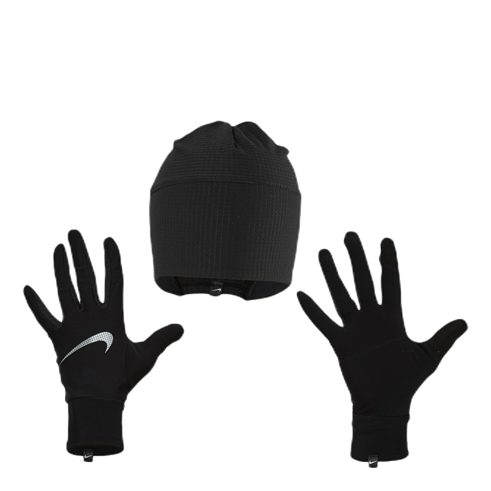 Essential Running Hat And Glove Set Black
