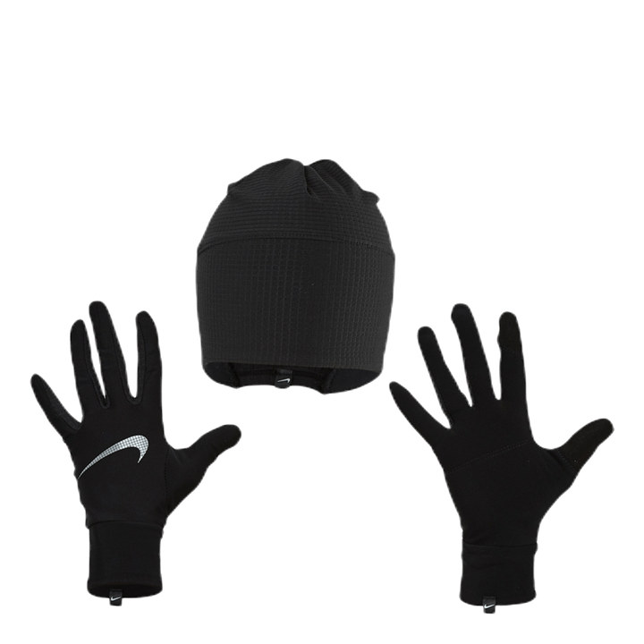 Essential Running Hat And Glove Set Black