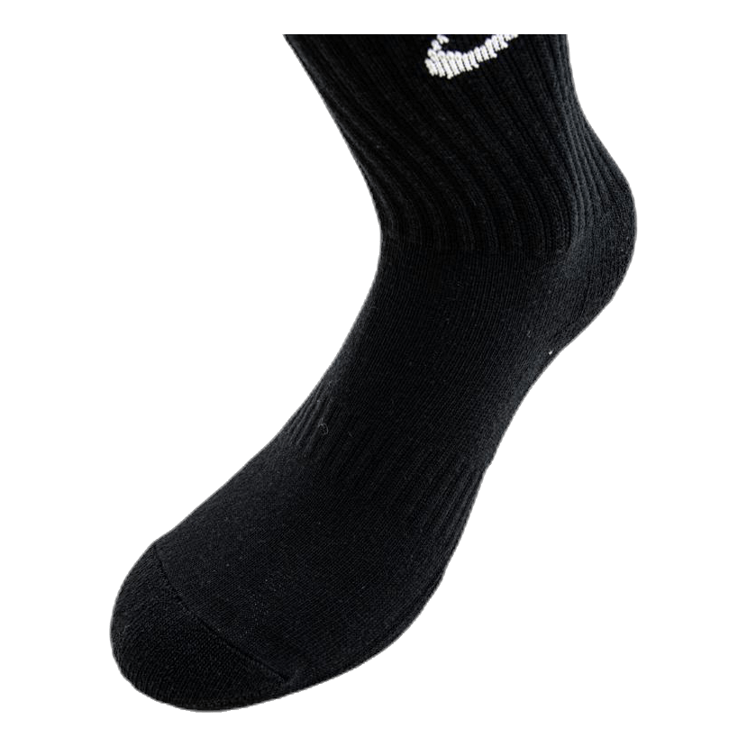 Everyday Cushioned Training Crew Socks (3 Pairs) BLACK/WHITE