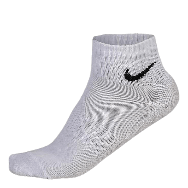 Everyday Cushioned Training Ankle Socks (3 Pairs) WHITE/BLACK