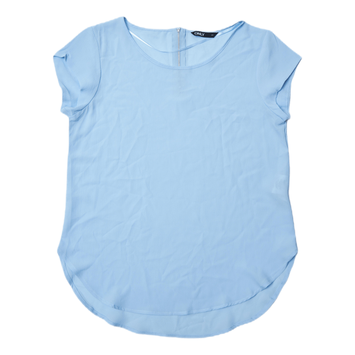 Vic S/S Solid Top Wvn Blue