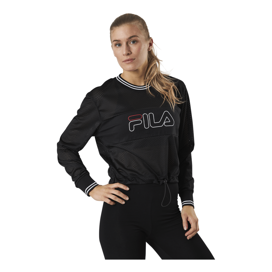 Fila Jalina Cropped Sporty Mesh Shirt Black Sportamore