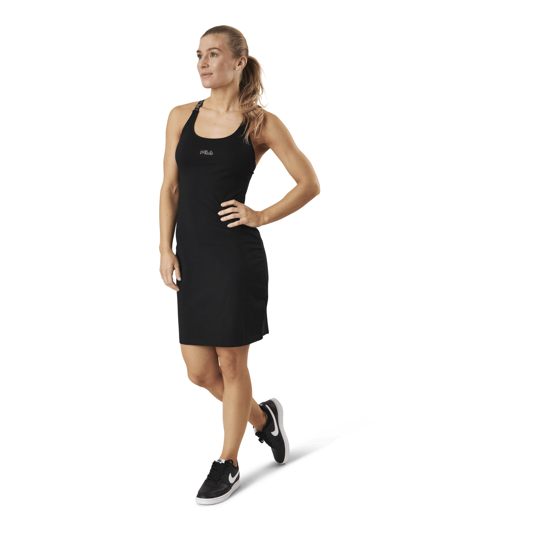 Black top fila dress