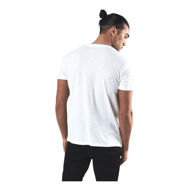 Wash Jeans Tee Ss Crew Neck White