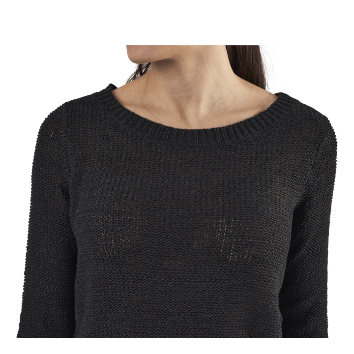 Geena Xo L/S Pullover Knt Black