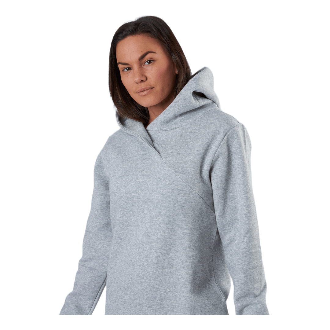 Leda Ls Hoodie Sweat Dress Bc Grey