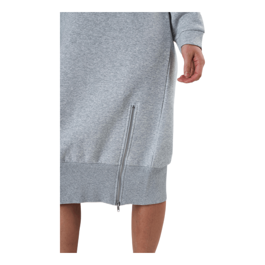 Leda Ls Hoodie Sweat Dress Bc Grey