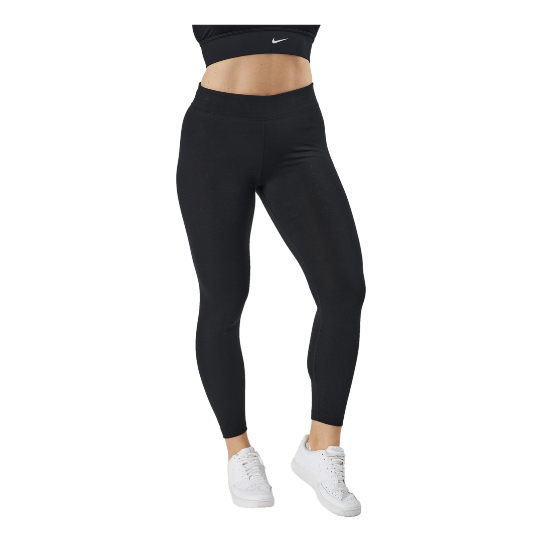 Sportswear Essential Women's 7/8 Mid-Rise Leggings BLACK/WHITE