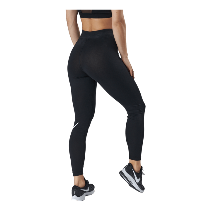 Sportswear Essential Women's High-Waisted Logo Leggings BLACK/WHITE