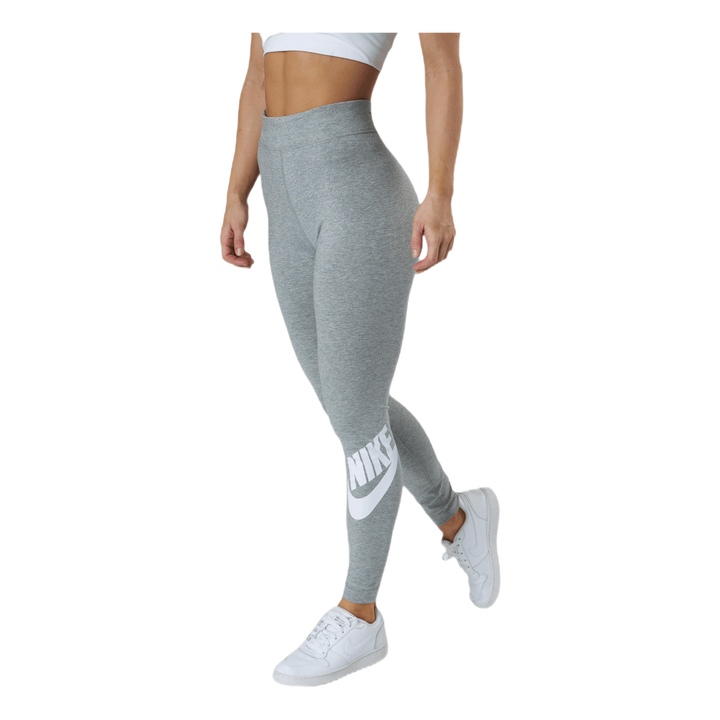 Sportswear Essential Women's High-Waisted Logo Leggings DK GREY HEATHER/WHITE