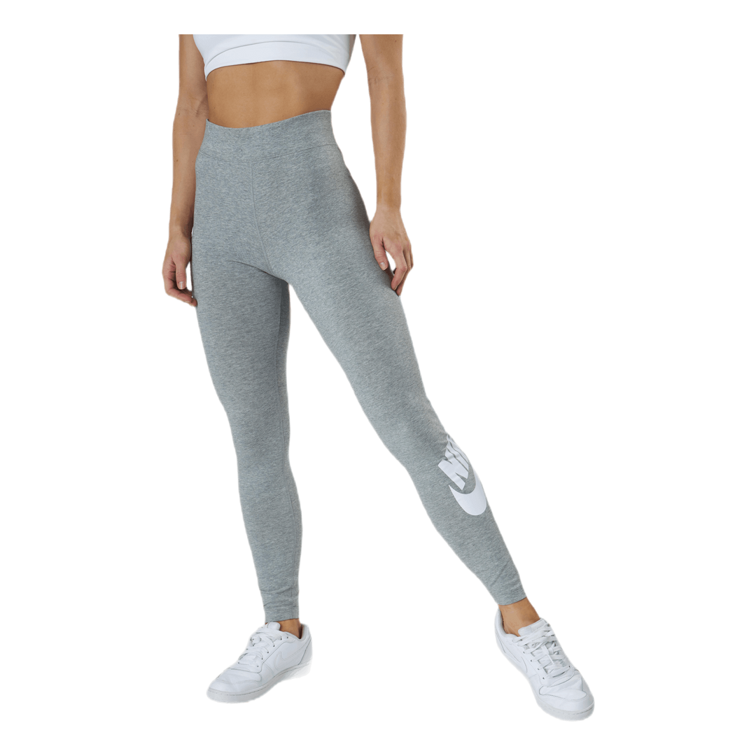 Sportswear Essential Women's High-Waisted Logo Leggings DK GREY HEATHER/WHITE